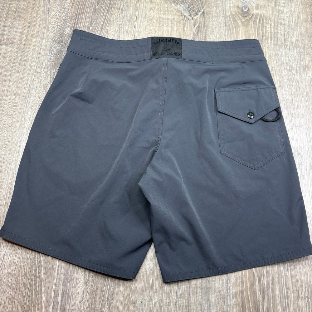 Birdwell Beach Britches Shorts Gray Board Shorts Surf Swim Trunks Mens Size 35